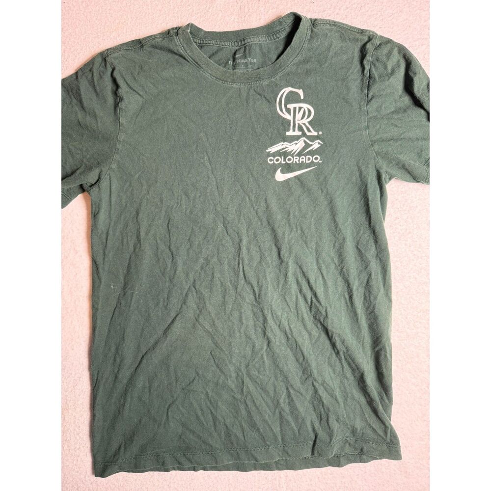 Colorado Rockies MLB Baseball Nike Green Shirt Men's Size Small Tee T-shirt